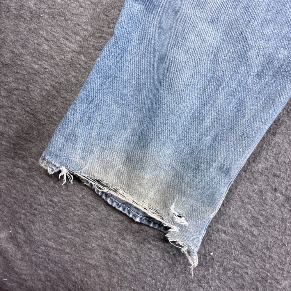 Rock & Republic Jeans Mens 34x30 Blue Distressed Straight Leg Grunge Punk Thrash - Picture 6 of 12